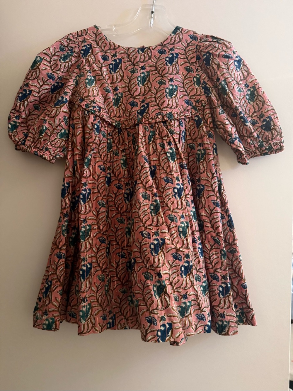 PINK CHICKEN Girls' Pink Floral Puff-Sleeve Dress - Size 3T